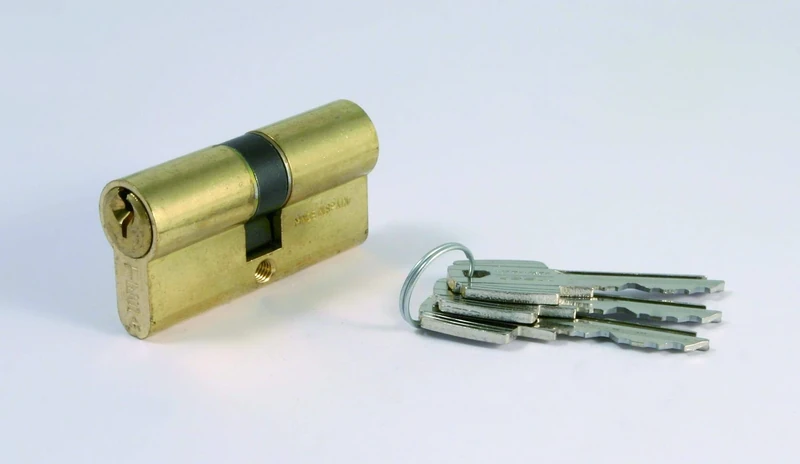 Tesa Assa Abloy 50305555L, Security Cylinder, TE5, Long Lave, Wrench, Brass, 55 x 55 mm