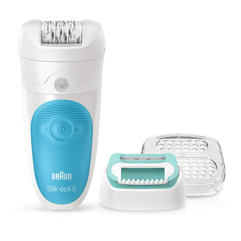 Braun Silk-�pil 5 Epilator Starter Kit for Hair Removal, Includes Lady Shaver & Trimmer Head, Wet & Dry, UK 2 Pin Plug, 5-511, White