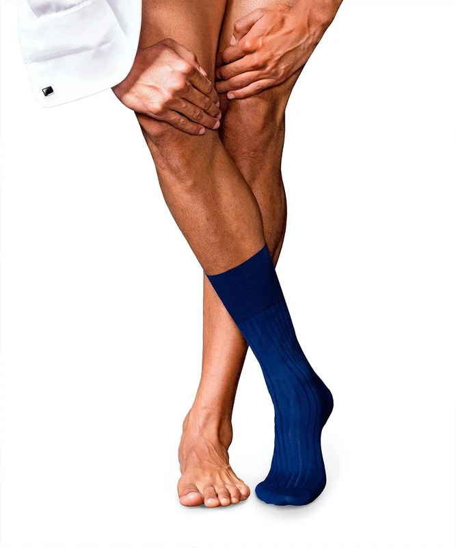 FALKE Men's No. 13 M So Finest Piuma Cotton Plain 1 Pair Socks, Blue Royal 6000, 5.5-6.5