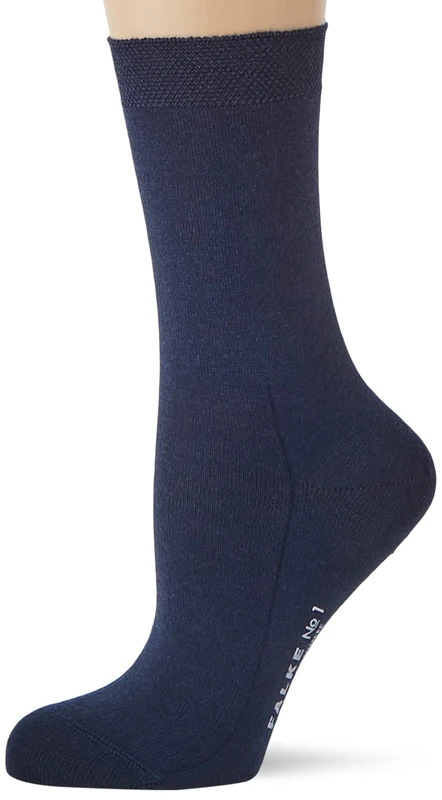 FALKE Women's No. 1 Finest W So Cashmere Plain 1 Pair Socks, Blue Marine 6129, 5.5-6.5