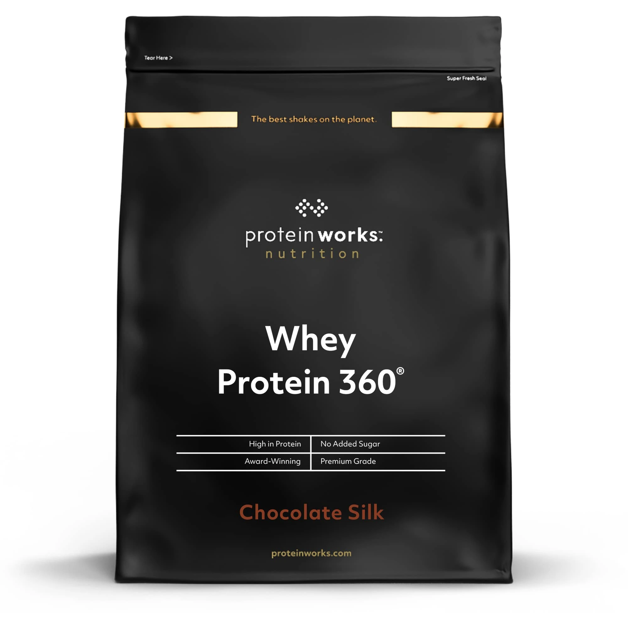 Protein Works - Whey Protein 360, Premium Whey Shake, Chocolate Silk, 20 Servings (600g), Whey Protein Powder Blend, No Added Sugar Protein Shake