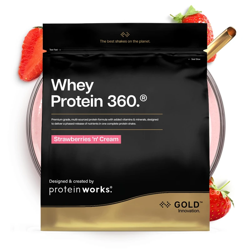 Protein Works | Whey Protein 360 - Gold, Strawberries 'n' Cream, 1.2kg