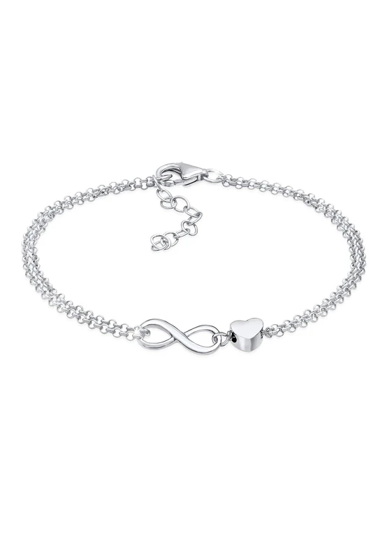 Elli Bracelet Women Heart Infinity Pendant Filigree in 925 Sterling Silver - Image 1