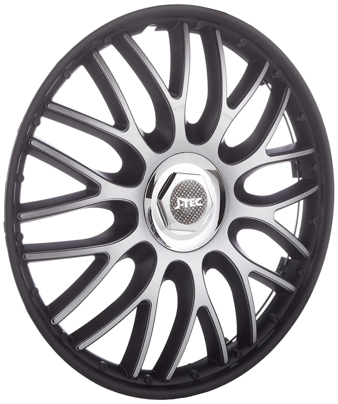 J-Tec Set wheel covers Orden 16-inch black + chrome ring