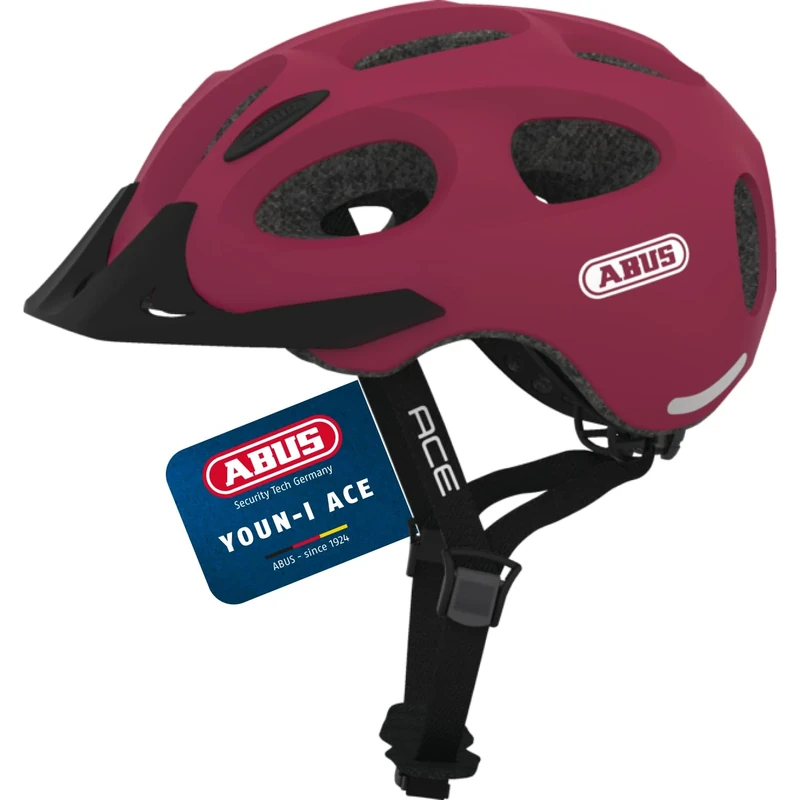 ABUS Youn-I ACE city helmet - bike helmet for everyday use - with integrated LED rear light - for men and women