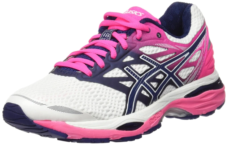 Asics Gel-cumulus 18, Women’s Running Shoes, Off White (White/indigo Blue/hot Pink), 5 UK (38 EU) - Image 1