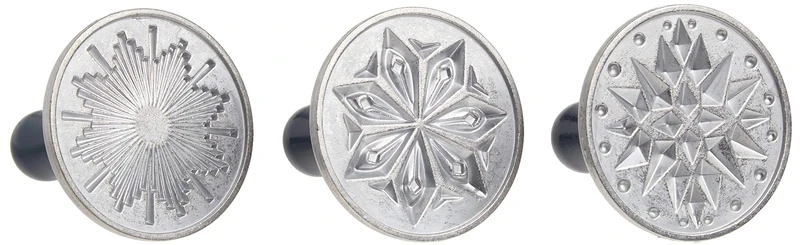 Nordic Ware Starry Night Cookie Stamps (Set of 3), Sturdy Cast Aluminium Cookie Stamp Set, Cookie Press Set Made in The USA, Sturdy and Durable Biscuit Maker Press Set, 01270 Silver