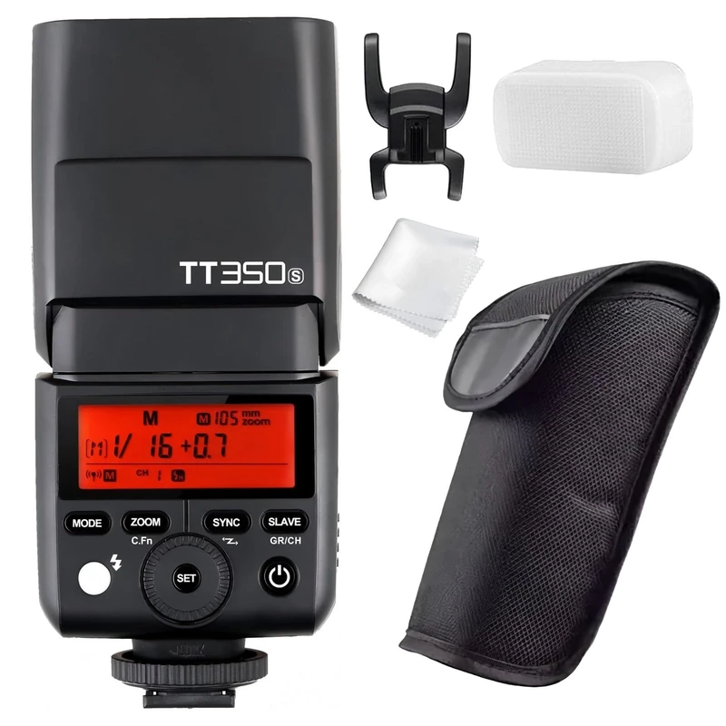 Godox TT350S 2.4G TTL Speedlite Flash Sony Mirrorless Cameras - GN36 HSS(Max.1/8000s) 0.1-2.2s Recycle Time 210 Full Power Flashes 22 Steps Power Output(1/1-1/128) 24-105mm Auto/Manual Zooming …