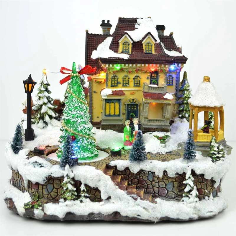 Big Christmas LED Musical Light Up Sculpture Nativity Set Xmas Home Decorations