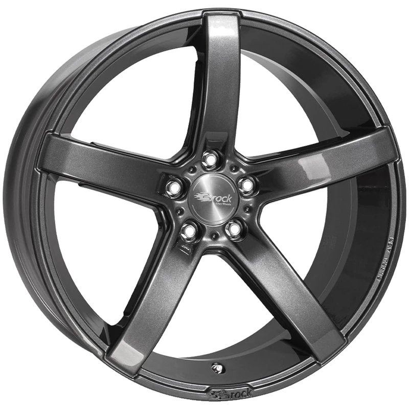 Brock B35 8.5 x 19 ET 43 Bolt Circle 5 x 112 Hub Centering 66.6 580071324, Titan-Metallic Painted