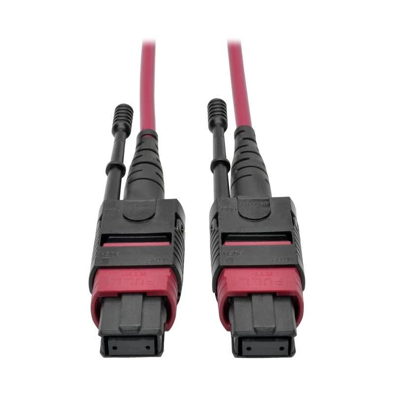 Tripp Lite 2M MTP / MPO Multimode Patch Cable 12 Fiber 40/100Gb OM4, Push / Pull Tabs Magenta (N845-02M-12-MG)