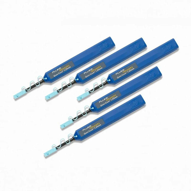 FLUKE networks Quickclean 1.25-5P Quick Clean Cleaner For 2.5mm SC, St, FC, E2000 Connector and End Faces (Pack of 5), Fiber Tester Accessory