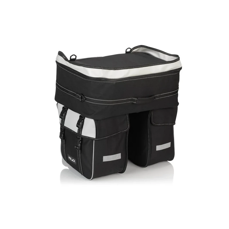 XLC Unisex - Adult Triple Pannier Traveller BA-S68, Black Grey, 300 x 170 x 300 cm
