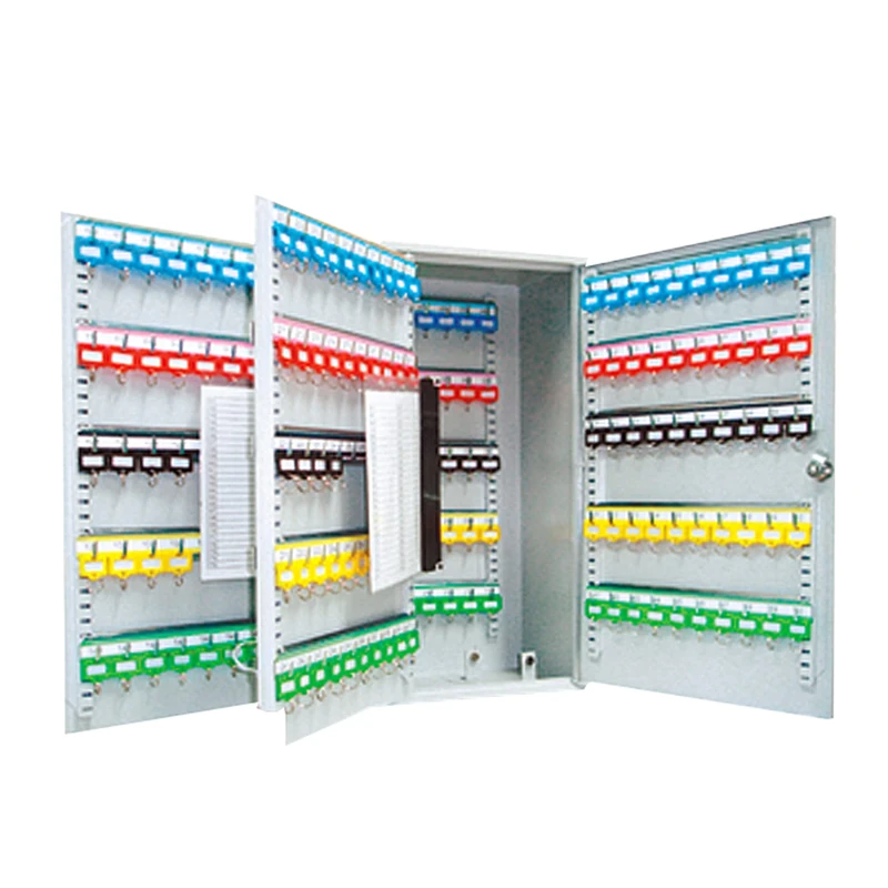 ARREGUI PL300 Steel Cabinet Adjustable and Numbered Hooks Box Including Writeable Rings & Key List | 55 x 38 x 20.5 cm | Grey, Gray, 300 Schlüssel