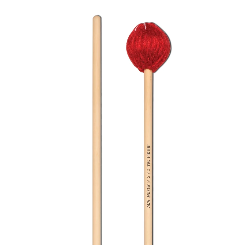 Vic FIrth - Corpsmaster® Signature Series Marimba Mallets - M270 - Iain Moyer - Medium Soft to Medium - Red