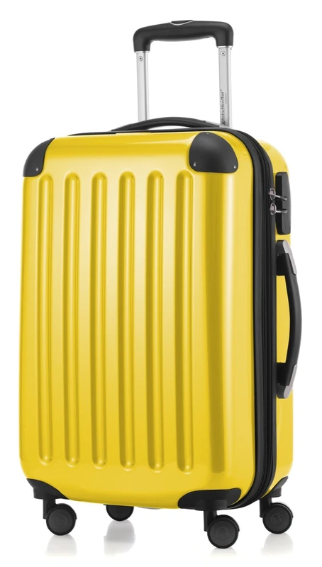 Hauptstadtkoffer Alex Cabin Suitcase 55x38x23 cm, 42 L, Combination Lock, Expandable Hard Shell Trolley PC/ABS, 3.2 kg, 4 Double Wheels, Yellow