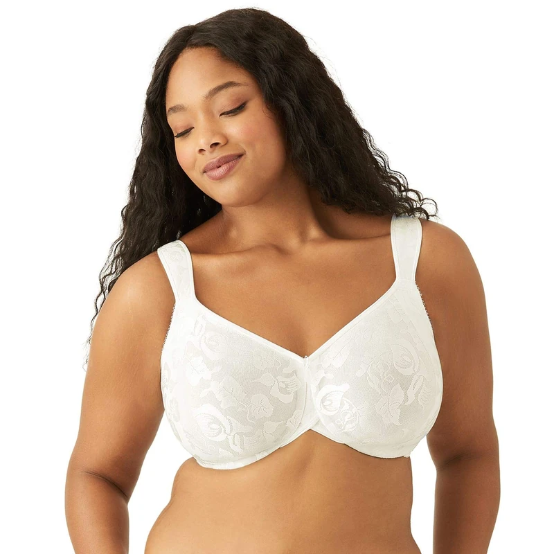 Wacoal Women's Awareness Full Figure Underwire Bra Coverage, Opaque, Ivory, 40I US