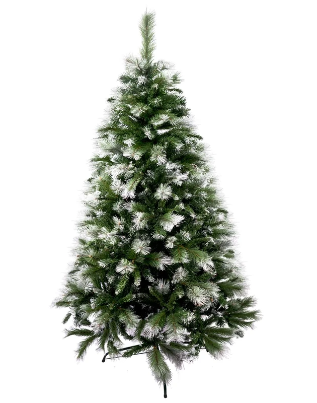 SOLAGUA NAVIDAD Artificial Christmas Tree Extra-stuffed 150-240cm Double-leaf Fir Combined Tree with Metal Stand (Snowy, 240cm 1180Tips)