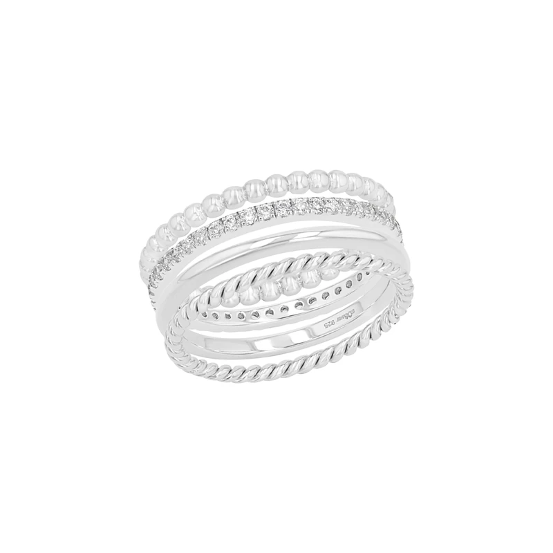 s.Oliver Ring Women Rings, with Zirconia synth., Silver, Comes in jewelry gift box, 2015043