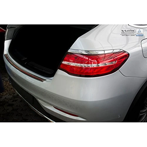 Avisa 2/44021 Rear Sill Protection Stainless Steel 'Deluxe' Mercedes GLE Coupe 2015- Black/Carbon/Red, Carbon Black