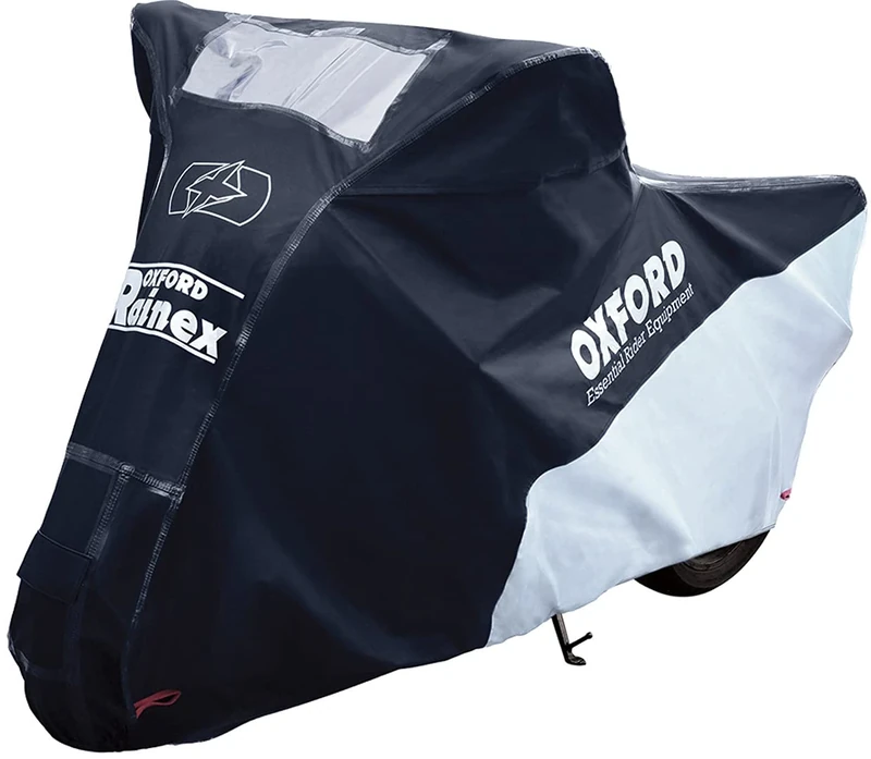 Motorcycle Oxford Rainex Rain & Dust Cover Black Grey X Large. Outdoor Motorbike Cover