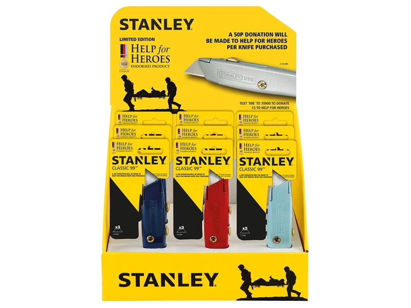 Stanley Tools STA910099 99E Help for Heroes Knife (Merchandiser of 12)