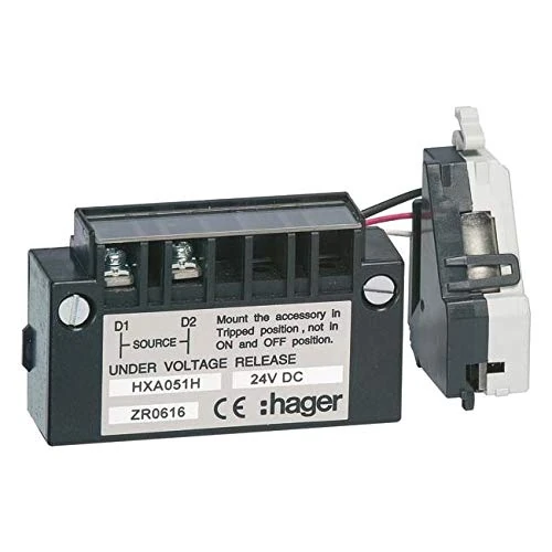 Hager X160/X250 – Minimum Voltage Relay Duvr X160-X250 24V DC