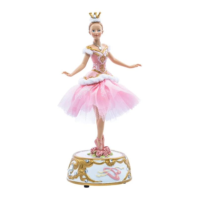 Kurt S. Adler Kurt Adler Ballerina Figure, Resin, Pink, 10 inches