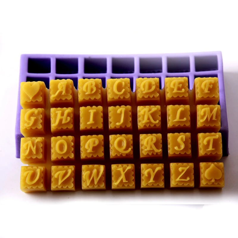 Alphabet Silicone Mould 28 Cavity x 5