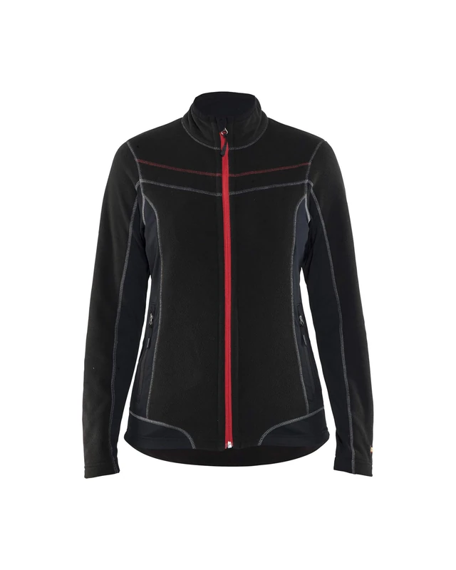 Blakläder 492410109956XXL Size 2X-Large Ladies Microfleece Sweater - Black/Red