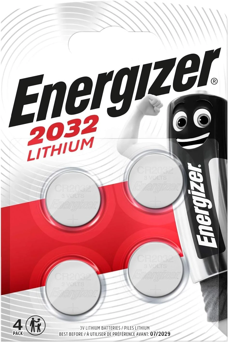 Energizer CR2032 Battery Lithium Ref 637762 Pack 4 105865