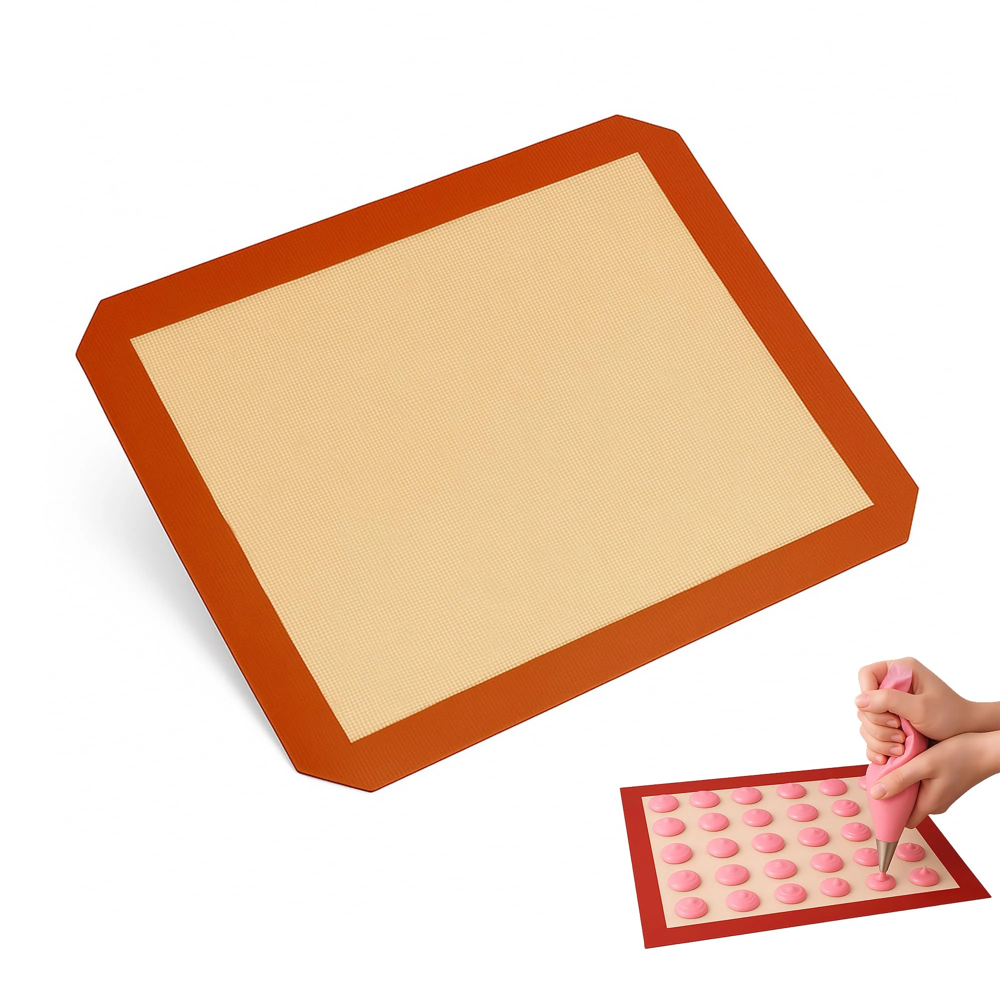 Samuel Groves 300cm x 210mm Silicone Baking Sheets for Bun Pans – Heat-Resistant, Non-Stick, Reusable with Fiberglass Mesh – Ideal for Even Baking and Easy Cleanup – Durable and Oven Safe