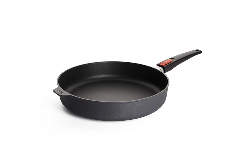 Woll Diamond Lite high rim pan, Ø 32 cm, 6.5 cm high, with removable handle - Suitable for ceramic, gas, electric, halogen - not induction, cast aluminum pan, ovenproof, anthracite