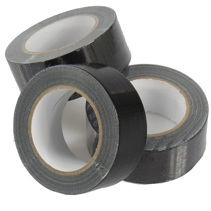 Triplast 50 mm x 50 m Strong Gaffa Duct Tape - Black (Pack of 24)