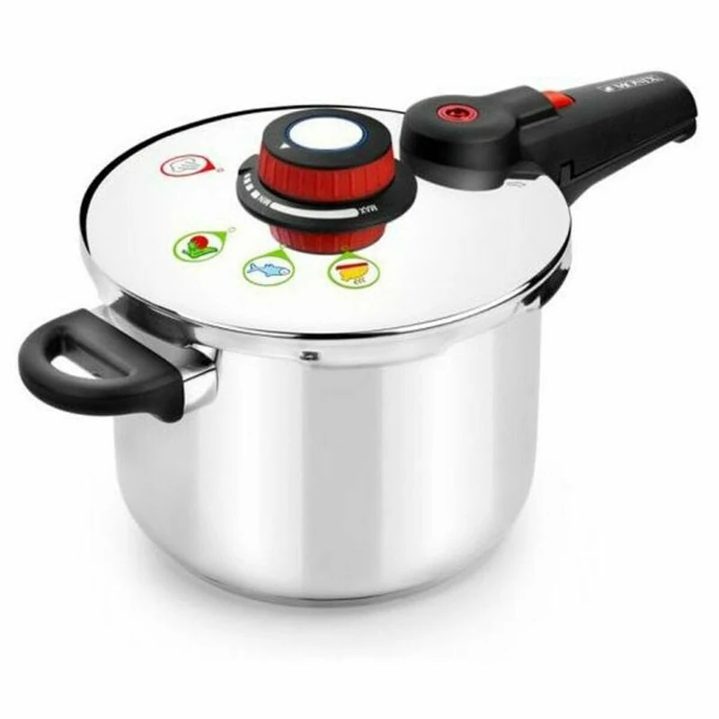 M790001 Monix Selecta Stainless Steel Fast Pressure Cooker, 4 litre, Silver