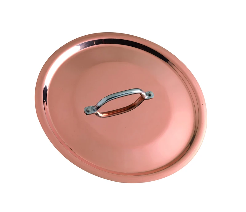 Pentole Agnelli ALCU129T20 Tinned Copper Lid for Induction with Stainless Steel bridge, 20 cm