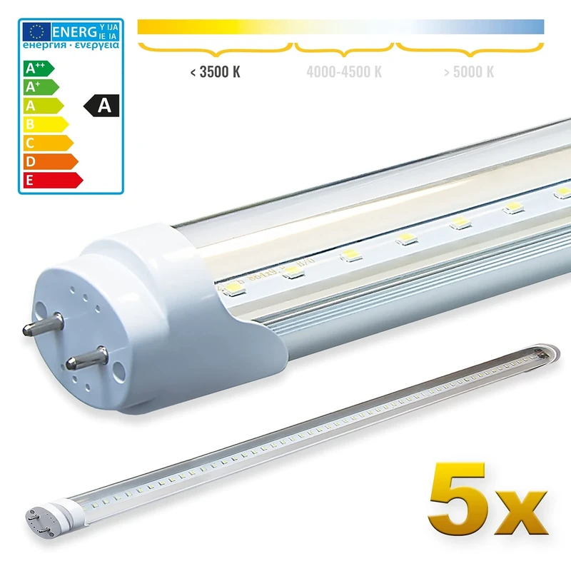 A&G LED Tube, G13, 18 W, Warm White
