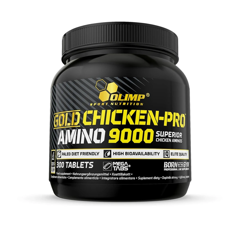 OLIMP SPORT NUTRITION Olimp Labs Gold Chicken-Pro Amino Tablets, 9000 mg, Pack of 300 Mega Tablets - Image 1