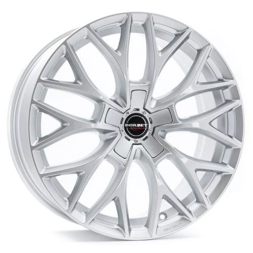 Borbet DY 8.5 x 20 ET 40 Bolt Circle 5 x 114.3 Hub Centering 72.5 DY 852040114.3572.5BS, Brilliant Silver