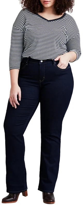 Levi's Women's Plus Size 315 Shaping Bootcut Jeans, Darkest Sky, 22 M