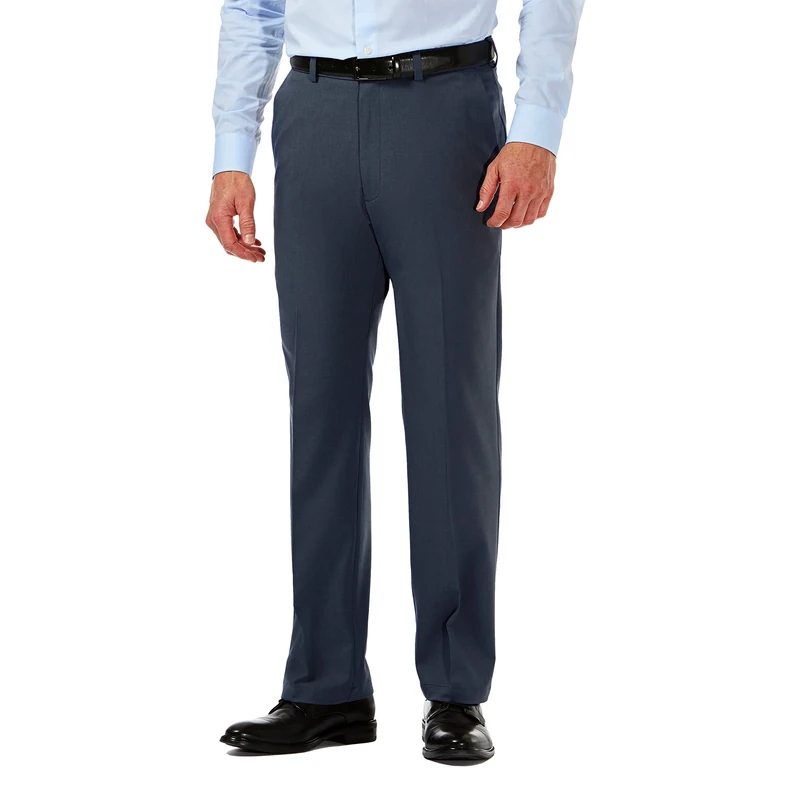 Haggar Men's Hc00236 Casual Trousers, Navy (Heather Navy), 32 W/30 L