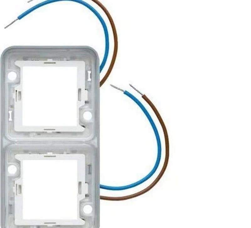 Hager Cubyko Double Vertical Waterproof Luminous Ring 230V White