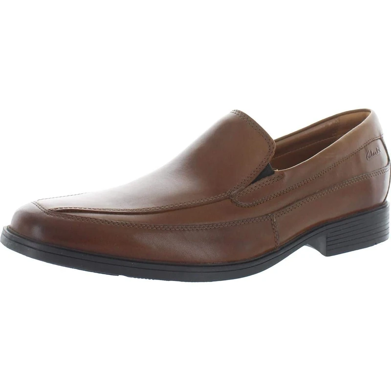 Clarks Men's Tilden Free Slip-On Loafer, Dark Tan Leather, 12 UK