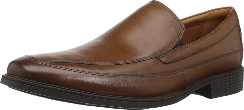 Clarks Men's Tilden Free Slip-On Loafer, Dark Tan, 10 UK