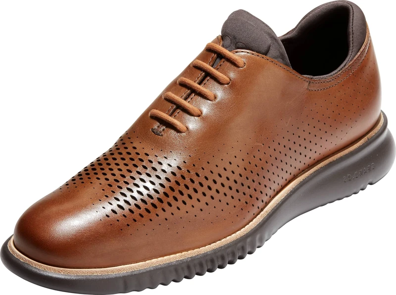 Cole Haan Men's 2.Zerogrand Laser Wingtip Oxford, British Tan/Java, 13 UK