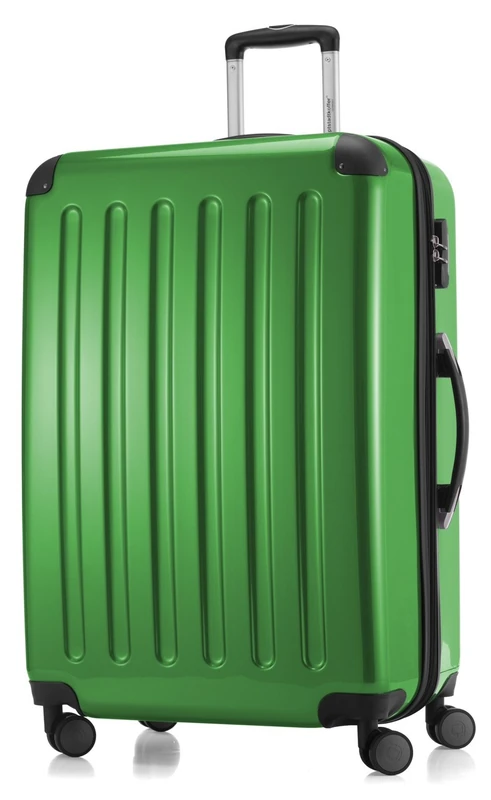 Hauptstadtkoffer Alex Expandable Hard Shell Suitcase 75 cm (119 L) with Combination Lock, Durable Travel Trolley with 4 Double Wheels, Green