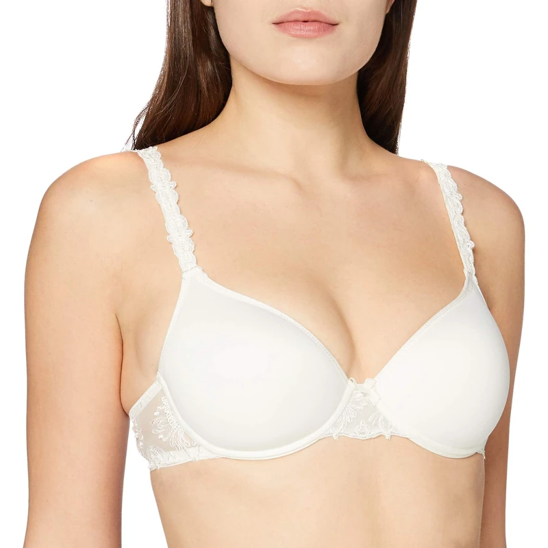 Chantelle Women's, CHAMPS ELYSEES, Covering Memory Bra, Women's lingerie, Off-white (Elfenbein 35), 34F