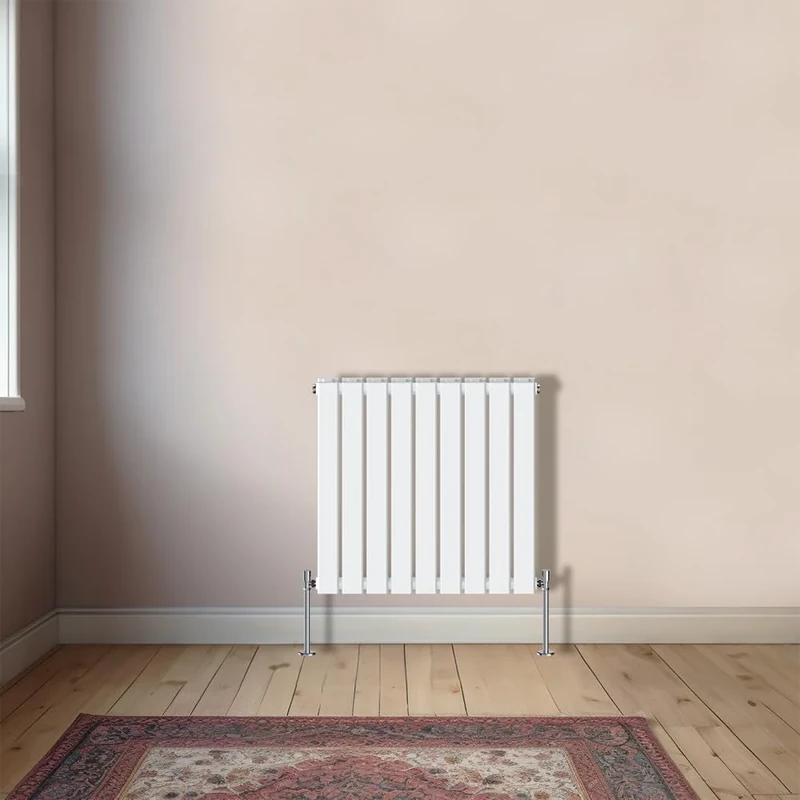 NRG Horizontal 600x612mm Double Flat Panel Designer Radiator Perfect for Kitchen, Bathroom, Living Room