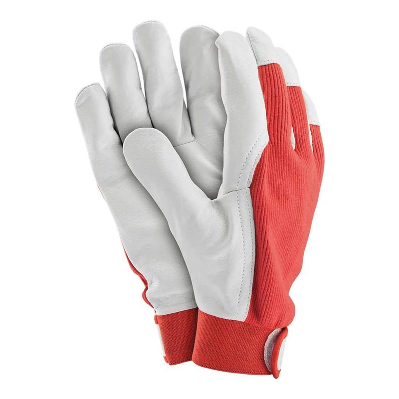 Reis RLTOPER-REVEL8 Topgekon Protective Gloves, Red-White, 8 Size, Pack of 12
