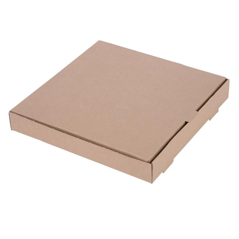 Fiesta Compostable Cardboard Pizza Boxes Pack of 100, Kraft, 12 Inch
